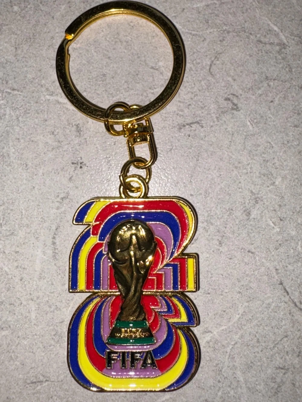 FIFA World Cup Gold-tone Enamel Keychain